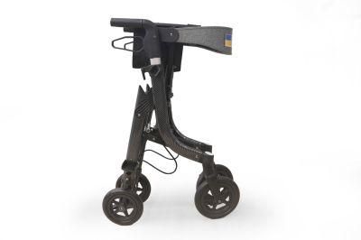 Topmedi Lightweight Foldable Rollator for Elder/ Handicapped with Obstruction Brake/Cup Holder