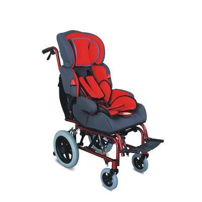 Portable Foldable Aluminum Alloy Lightweight Manual Wheelchair for 0-7 Aged Children