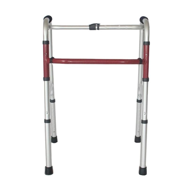 Four Leg Aluminum Frame Height Adjustable Walker for The Elderly
