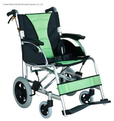 Aluminum Manual Wheelchair with 12 &quot; PU Wheels Wheelchair for Elderly Chair Lightweight Folding