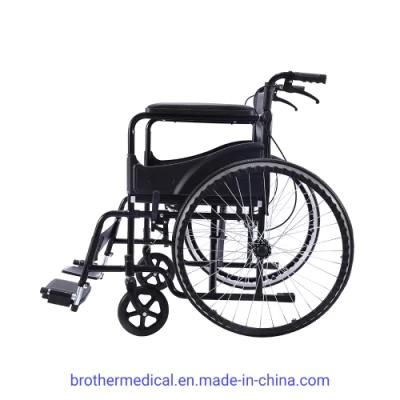 2022 Amazon Hot Selling Basic Steel Manual Wheelchair