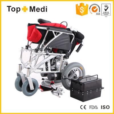 Topmedi Handicapped Light Weight Aluminum Foldable Power Electric Wheelchair Prices