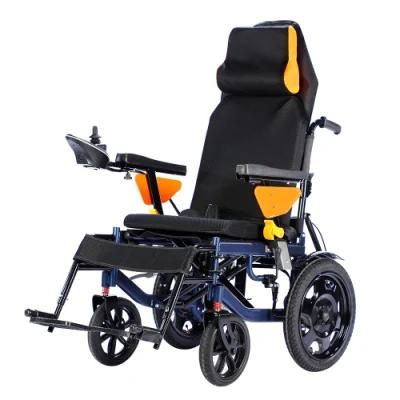 Hot Sale and Good Quality Foldable High Quality Carbon Steel Electric Wheelchair with Brush Motoro 500W and 13ah Ltihium Battery