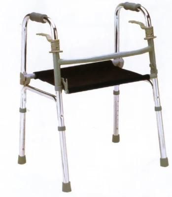 Aluminum Two-Button Walker with Seat