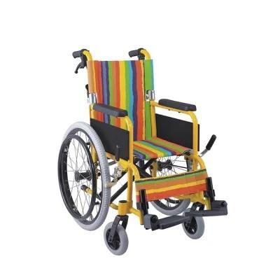 2022 Aluminum Light Weight Colorful Kids Wheelchair for Children
