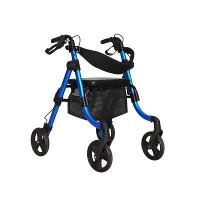 Topmedi 2022 Hot Selling Lightweight Rehabilitation Walker Rollator for Outdoor Walking with Seat