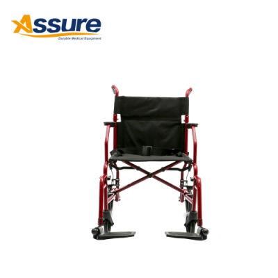 Aluminum Cheap Manual Wheelchair with Detachable Footrest