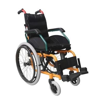 Hot Aluminium Alloy China Power Disabled Scooter Folding Steel Manual Wheelchair with CE