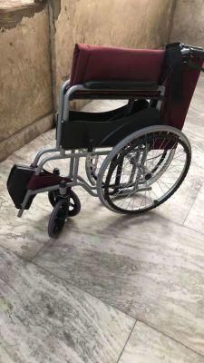 Portable Steel Simple Disabled Standard Wheelchair