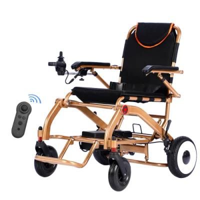 Hot Selling Battery Lithium Aluminum Lightweight Disabled Foldable Power Remote Control Electric Wheelchair