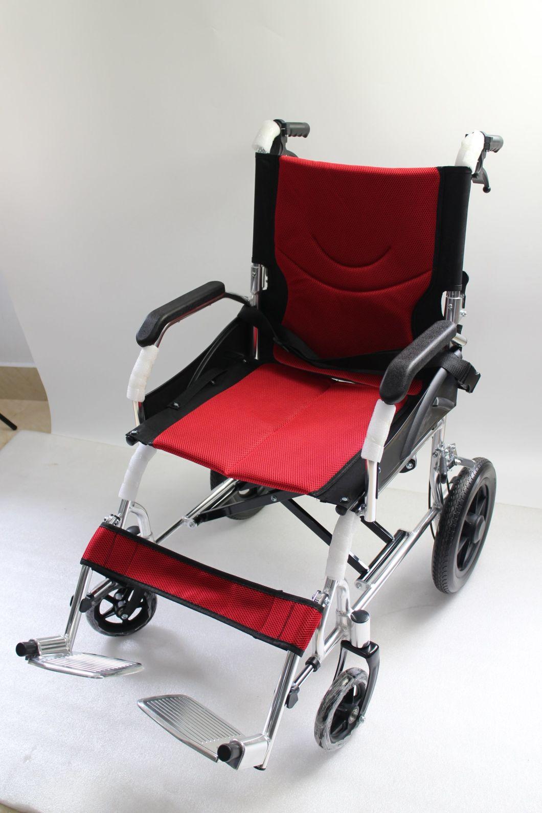 Factory Direct Sales Lightweight Aluminum Folding Wheelchair for Disabled