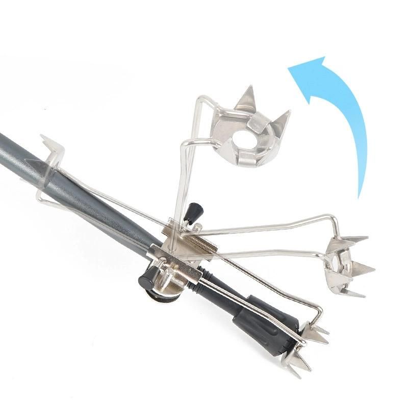 Stainless Steel Anti-Skid Crutch Snow Claws Crampons Five-Grab Ice-Grabbing Walking Stick Walking Aid Wbb15340