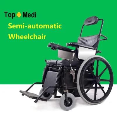 Topmedi Rehabilitation Therapy Supplies Medical Semi-Automatic Standing Wheelchairs