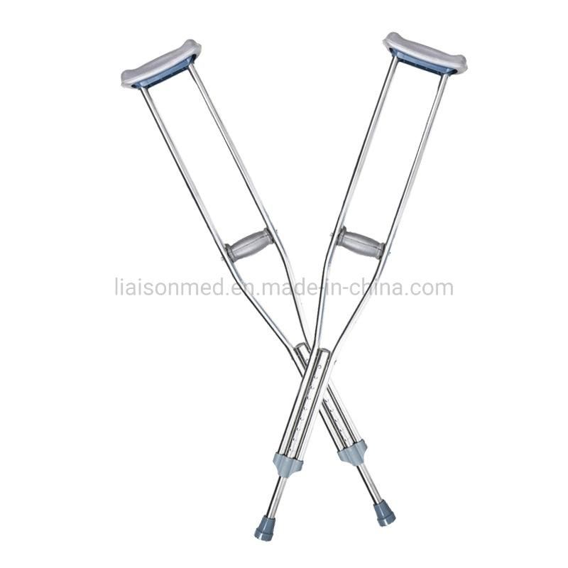 Mn-Gz001 Approved Adjustable Height Lightweight Adult Underarm Aluminum Crutch