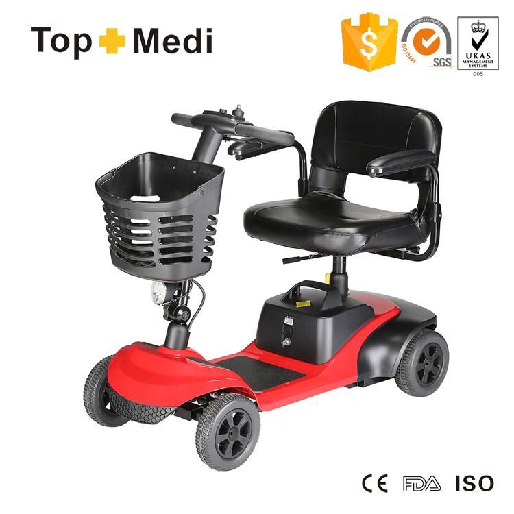 Topmedi High Strength Alunmium Recling Foldable Electirc Wheelchair for Handicapped