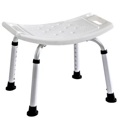 Bathroom Plastic Seat Safety Bath Bench Height Adjustable Anodize Frame Non-Slip Silla PARA Ducha Aluminum Shower Stool Chair