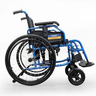CE Approved Handicapped Foldable for Disabled People Elderly European Hospital Folding Wheelchair Manufacture