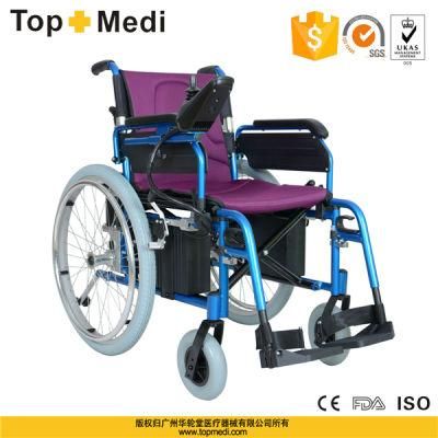 Topmedi Medical Equipment Foldable Electric Aluminum Wheelchair