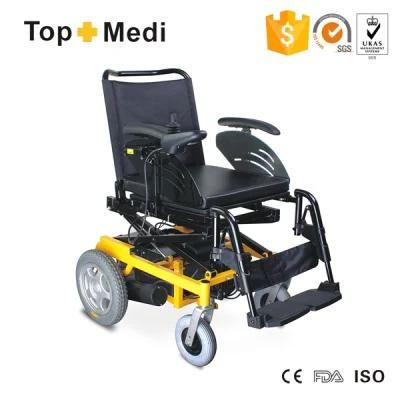 Topmedi Seat Lifting Power Steel Wheelchair for Handicapped