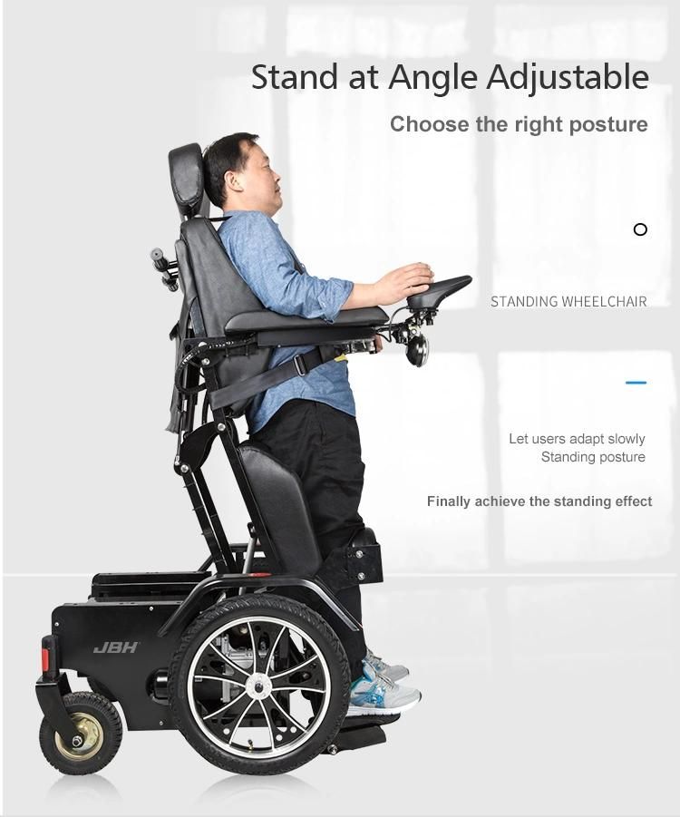 New Steel Handicapped Automatic Power Electric Standing Wheelchair