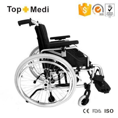 Medical Equipment Topmedi Seat Width Adjustable Aluminum Folding Manual Wheelchair