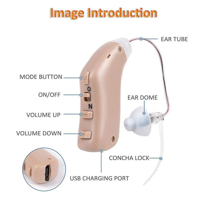 Best Rechargeable Digital Invisible Ric Hearing Aid Pre Programmable Ear Hearing Sound Aid Aids Earphone Receiver in Canal Voice for Deaf Amplifier by Earsmate
