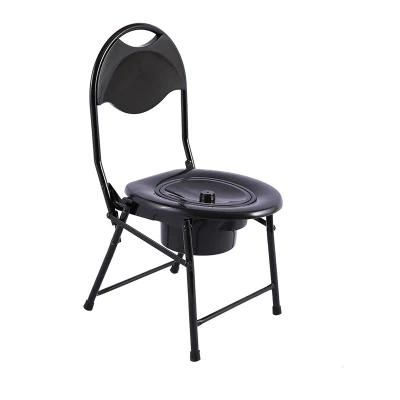 Health Care Foldable Bath Stool Hospital Folding Steel Commode Chair Potty Chair Adult Toilet Commode for Disabled