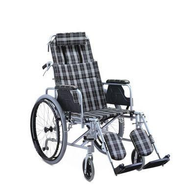 Reclining High Back Aluminum Manual Wheelchair for Adult