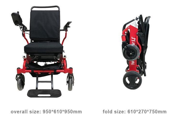 Carbon Fiber Electric Wheelchair Power Wheelchair with Elevating Leg Rests