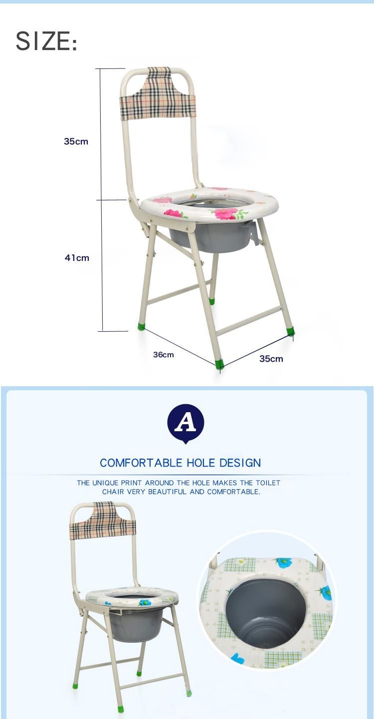 Hochey Medical Commode Chair Wheelchair with Toilet Transfer Commode Chair