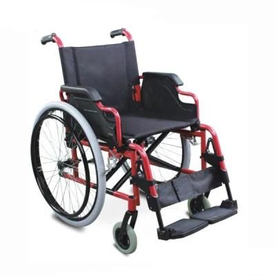 2022 Updated Manual Aluminum Foldable Wheelchair for Elderly and Disabled