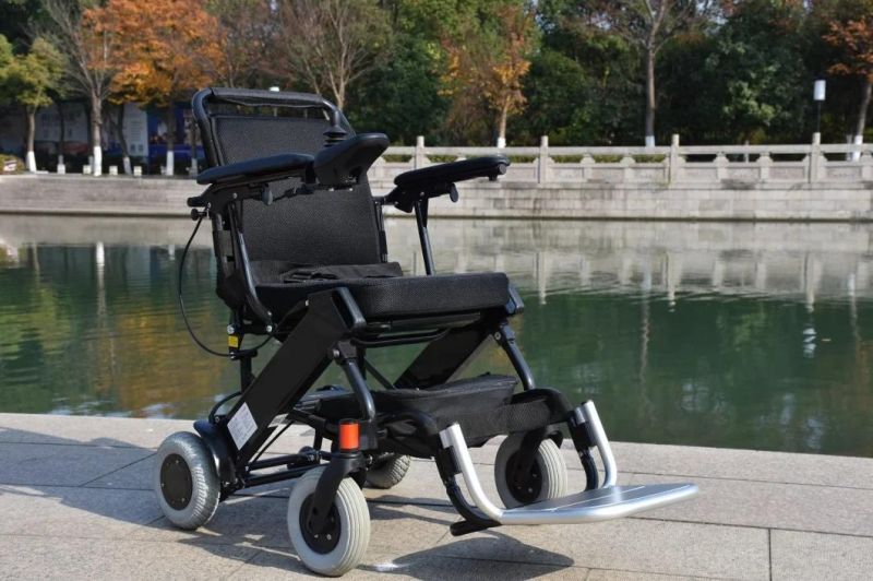 aluminum Alloy Motorized Blushless Motor Wheelchair with Solid Tire