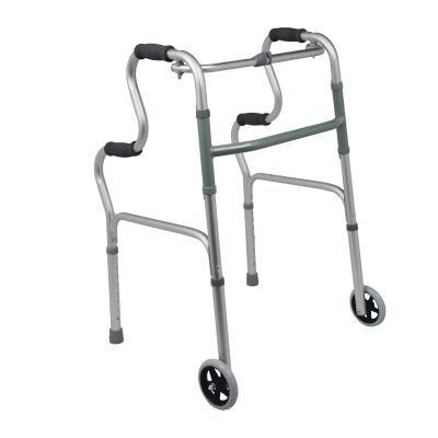 Aluminum Medical Handicapped Walking Aids Disabled Walkers with Wheels