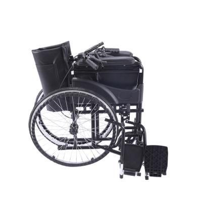 American Style Folding Medical Care Wheelchair with Steel Frame