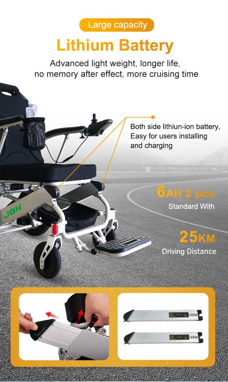 New Arrival High Weight Capacity Power Folding Wheelchair CE Approved