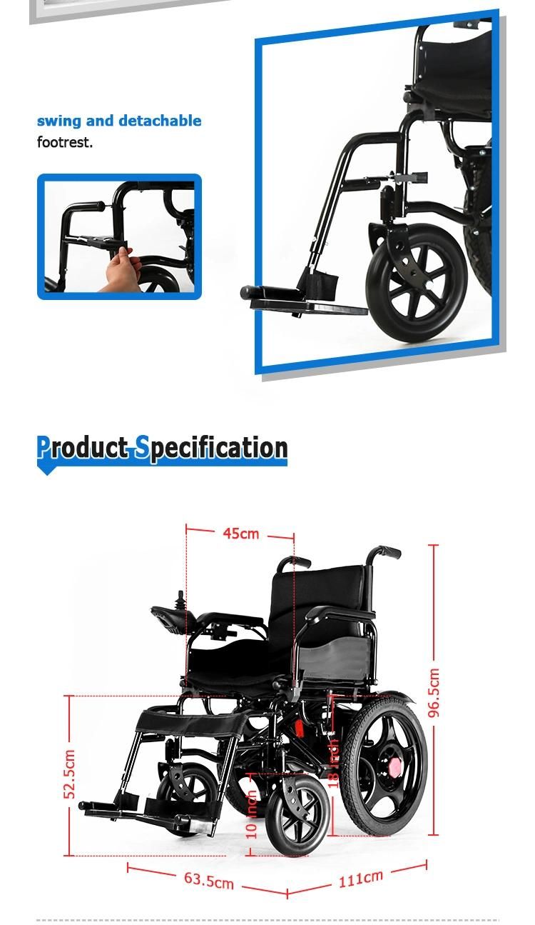 Folding Electric Wheelchair for The Elderly People Disabled Wheelchair