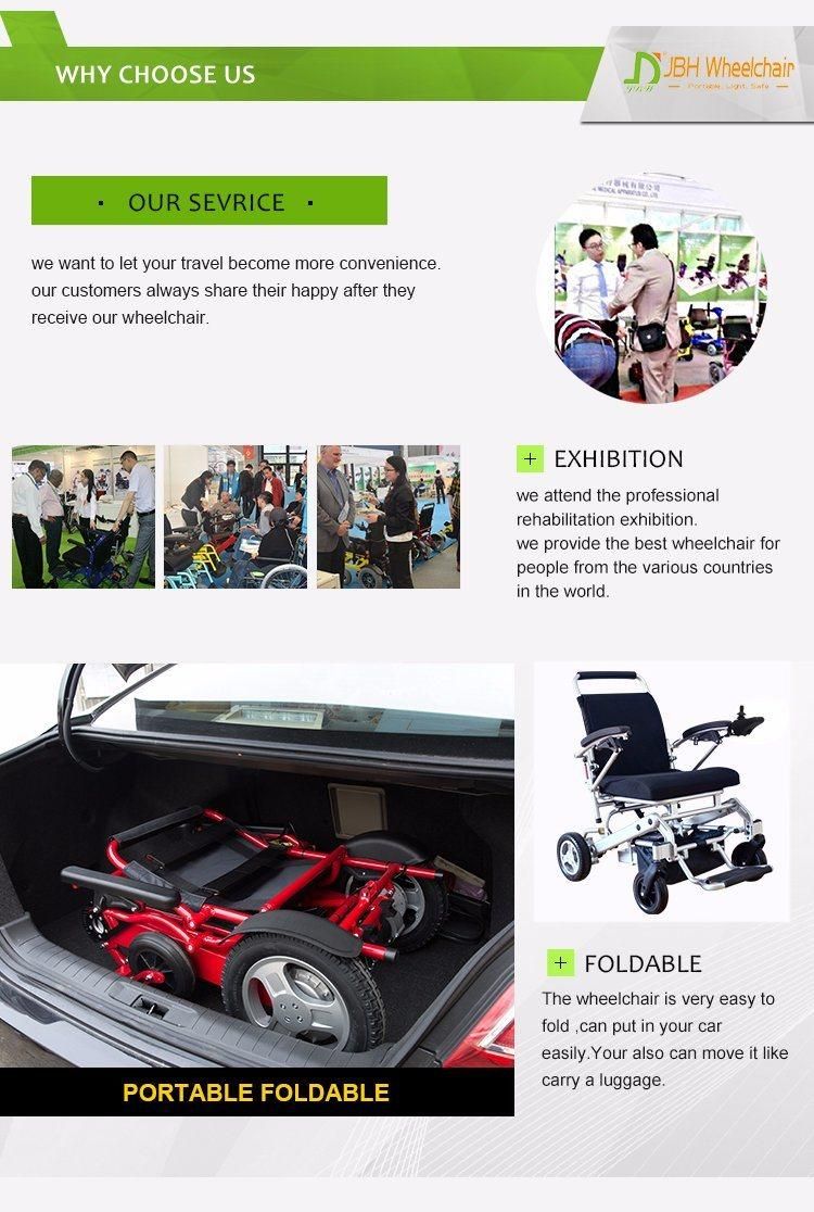 Lightweight Folding 4 Wheel Drive Magnesium Alloy Power Electric Lithium Battery Wheelchair
