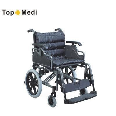 Adjustable Footrest Folding Lightweight Manual Rehabilitation Wheelchair for Disabled People