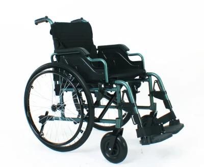 New Aluminum Manual Wheelchair with Flip-up Armrest and Released Rear Wheel