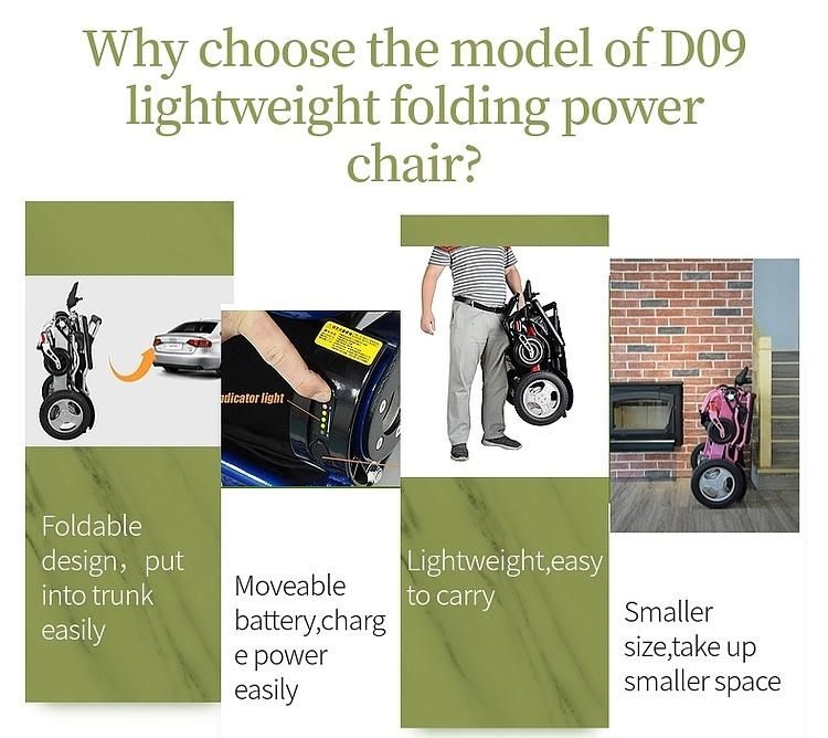 Folding Handicapped Power Electric Wheel Chair for Sale