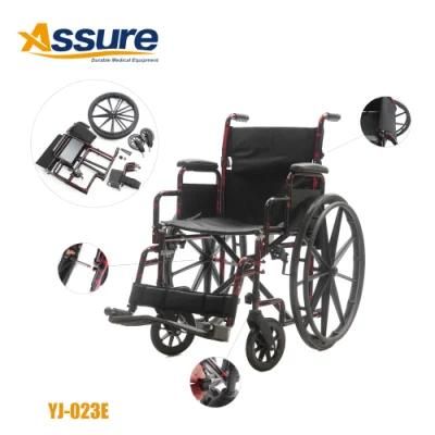 Folding Portable Steel or Aluminium Manual Wheelchair