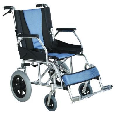 High Quality Lightweight Aluminum Wheelchair Easy Carry Transport Outdoor Chair Soft Seat Aluminum Wheelchair