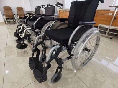 Lightweight Aluminum Transport Wheelchair Parts with PU Tire (BME4636)