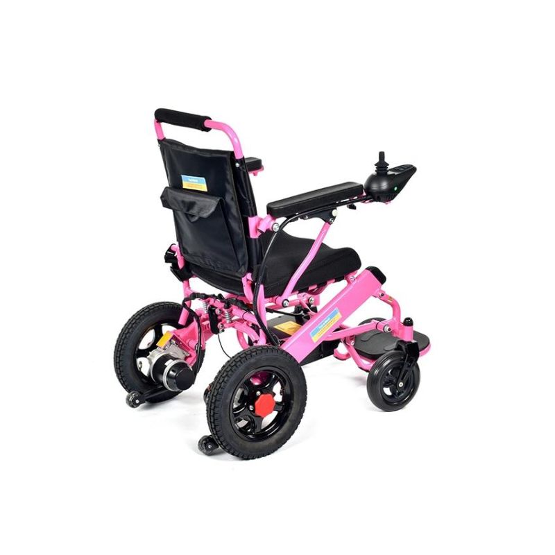 CE ISO Certified 4 Wheel Aluminum Folding Frame Lightweight Adjustable Electric Wheelchair