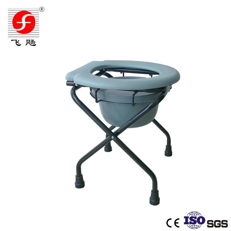 Lightweight Foldable Chair Shower Commode Toilet for The Disabled
