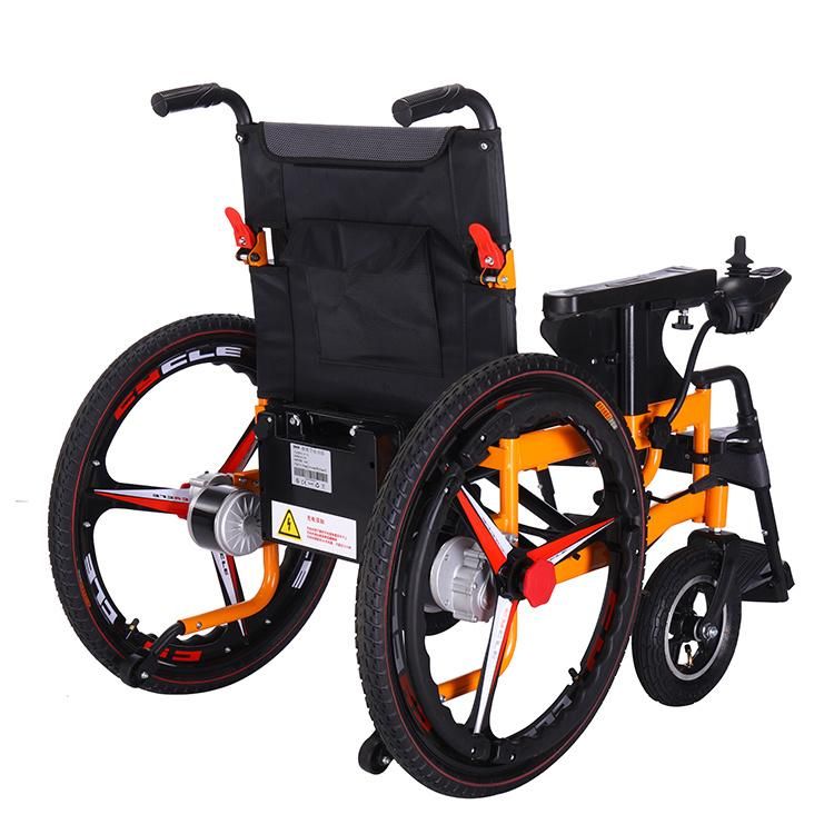 Battery Charger Climbing Dual Motor Foldable Electric Automatic Wheelchair for Disabled People