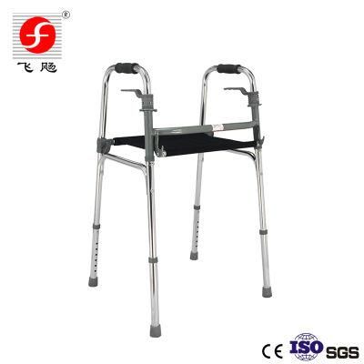 Aluminum Lightweight Walker Frame Walking Aid Mobility Walker and Seat for Elder or Disabled People