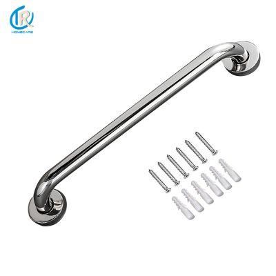 Commode Chair Chrome Stainless Steel Bathroom Grab Bar Handle, Safety Hand Rail Support