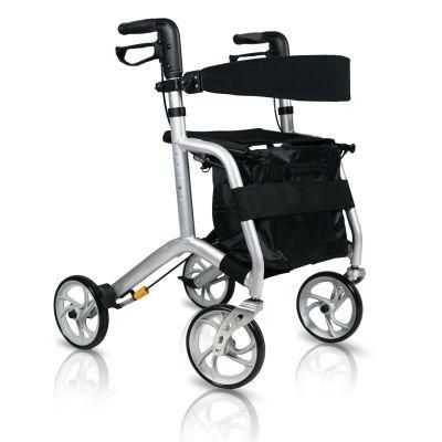 Aluminum Folding Lightweight Rollator Walker with Shopping Bag