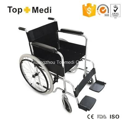 Topmedi Medical Product Cheap Price Aluminum Manual Wheelchair